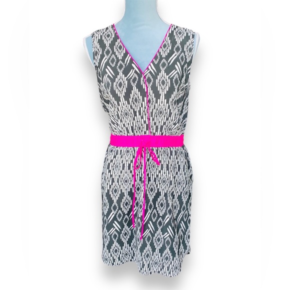 Charlie Jade Silk Sleeveless Tie Waist Midi Dress Size Small - Picture 2 of 9